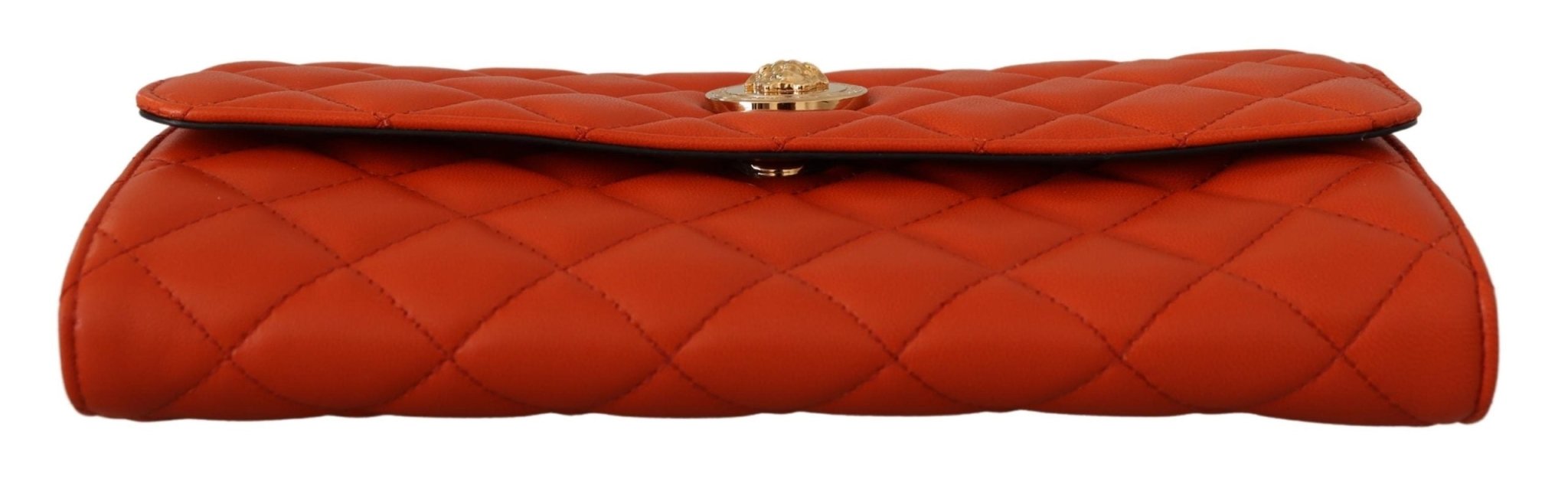 Versace Red Nappa Leather Medusa Evening Bag - Fizigo